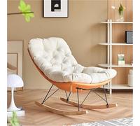 AMAZWI Fauteuil Bascule Moderne Fauteuil Bascule Rembourré Fauteuil Bascule, Fauteuil Bascule Rembourré D'intérieur, for Salon, Chambre À Coucher(Orange)