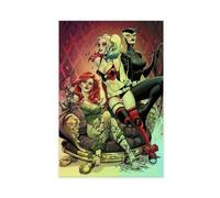 AmAzwi Harley Quinn Poison Ivy Catwoman Poster sur toile pour décoration de chambre à coucher, bureau, chambre, cadeau sans cadre : 20 x 30 cm
