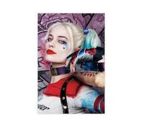 AmAzwi Impression sur toile décorative Harley Quinn et Joker pour salon, chambre à coucher, décoration de chambre à coucher, bureau, bureau, cadeau sans cadre : 20 x 30 cm