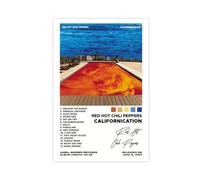 AmAzwi Poster d'album de musique Californication Red Hot Chili Peppers Rock Band - Impression sur toile pour décoration de chambre à coucher, bureau, chambre, cadeau sans cadre : 30 x 45 cm