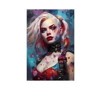 AmAzwi Poster décoratif sur toile Harley Quinn et Joker 42, décoration murale pour salon, chambre à coucher, sans cadre : 20 x 30 cm