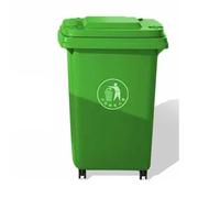AMAZWI Poubelles D'extérieur avec Couvercle Et Roulettes, 30L/50L/80L/100L/120L/240L, For Restaurants, Hôpitaux, Bureaux, Entrepôts Et Maisons(Green,30L)