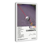 AmAzwi Tame Impala - Couverture de l'album Currents - Impression sur toile - Décoration pour chambre à coucher, bureau, chambre - Cadre cadeau : 30 x 45 cm