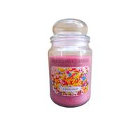Amazzonia Candle Candy Shop 530 g Bougie parfumée naturelle, bougie en cire de soja, parfum pour l'environnement, bougie blanche décorative, pot en verre