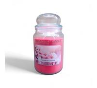 Amazzonia Candle Cherry Blossom 530 g Bougie parfumée naturelle, bougie en cire de soja, parfum d'environnement, bougie blanche décorative, pot en verre