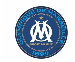 AMBALLCOM | Olympique de Marseille | Badges de collection aux couleurs du club avec logo ou stade | Pour vêtements | Pour les fans de l'OM | Football | Sport | 44 mm de diamètre (Logo Bleu)