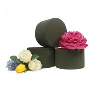Ambassador Lot de 3 blocs de mousse ronds en mousse pour fleuriste - Base de fleurs fraîches - Idéal pour les travaux floraux frais - 8 cm x 5 cm