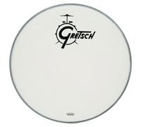 Ambassador White Coated 22" Logo Gretsch Drums Resonance