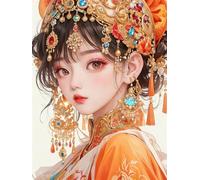 AMBATTERY Canevas Broderie Point de Croix Kit Complet Adulte Debutant, Images de beauté classiques,G,50 * 70cm Kit Broderie Point de Croix Compté Imprimé, Easy Set Loisirs CréAtifs Adulte Broderie