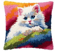 AMBATTERY Kit De Coussin À Verrouillage Animaux et chats Kit De Fabrication De Taies D'Oreiller/Housses De Coussin,Kits De Crochets À Loquet Diy Pour Un Projet De Démarrage 43x43cm