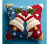 AMBATTERY Kit De Coussin À Verrouillage cloches de Noël Kit De Fabrication De Taies D'Oreiller/Housses De Coussin,Kits De Crochets À Loquet Diy Pour Un Projet De Démarrage 43x43cm