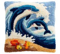 AMBATTERY Kit De Coussin À Verrouillage Dauphin Kit De Fabrication De Taies D'Oreiller/Housses De Coussin,Kits De Crochets À Loquet Diy Pour Un Projet De Démarrage 43x43cm