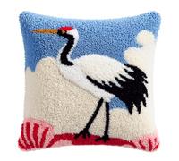 AMBATTERY Kit De Coussin À Verrouillage Grue blanche Kit De Fabrication De Taies D'Oreiller/Housses De Coussin,Kits De Crochets À Loquet Diy Pour Un Projet De Démarrage 43x43cm