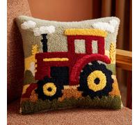 AMBATTERY Kit De Coussin À Verrouillage Tracteur de dessin animé Kit De Fabrication De Taies D'Oreiller/Housses De Coussin,Kits De Crochets À Loquet Diy Pour Un Projet De Démarrage 43x43cm