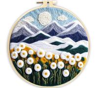 AMBATTERY Kit De Feutre Aiguilleté pour Débutants, Paysage de montagnes Le Kit De Feutre De Laine Comprend Outils De Base De Feutre Mat, Outils Et Fournitures Complets De Feutre Aiguilleté