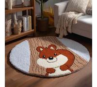 AMBATTERY Kit De Tapis À Crochet Diy Pour Adultes,Écureuil