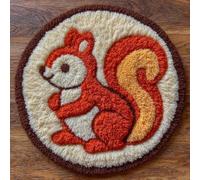 AMBATTERY Kit de Tapis de Crochet à Point Noué Set,Écureuil