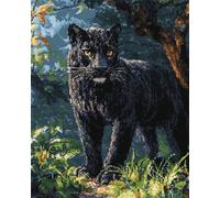 AMBATTERY Punch Needle Kit Adulte Léopard De Dessin Animé Kit De Broderie Pour Tapis À Faire Soi-Même,Kits De Tapisserie Et De Tapiss Au Crochet À Nouer Pour Débutants,Adultes Et Enfants 21x29in