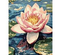 AMBATTERY Punch Needle Kit Adulte Nénuphar Rosekit De Tapis À Crochet De Loquet Fabrication，Tapisserie DIY pour La Décoration Intérieure Ensemble Adolescents Et Adultes 21x29in