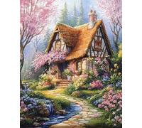 AMBATTERY Punch Needle Kit Adulte Paysage De Ferme Rurale Fantastiquekit De Tapis À Crochet De Loquet Fabrication，Tapisserie DIY pour La Décoration Intérieure Ensemble Ad 35x46in