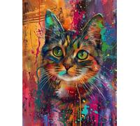 AMBATTERY Tapis Point Noué À Faire Chaton Griffonnage Loquet Crochet Kit Complet Kit Crochet Loquet Kit Tapis Point Noué À Faire Debutant Kit Crochet Debutant Francais 31x63in