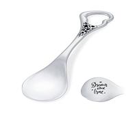 AMBEDORA Petite Cuillère en Argent avec Gravure, Argent 925 Poli, Idée Cadeau pour Anniversaire, Anniversaire de Mariage ou Baptême