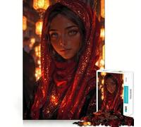 Amber Gaze︰ Puzzle 1000 pièces L'Enchanteresse des Mille et Une Nuits pour Adultes Un Cadeau Unique pour se détendre,s'entraîner et Jouer Aucun Morceau ne se détache (38x52cm)