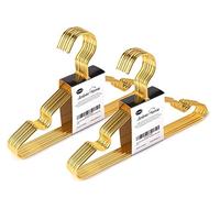 Amber Home Lot de 20 cintres dorés de 30,5 cm pour vêtements d'enfants et de bébés, cintres en métal Robuste pour Placard, économiseur d'espace pour Manteaux et Pantalons (doré, 20)