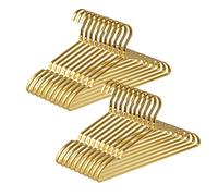 Amber Home Lot de 20 cintres en Aluminium doré Mat de qualité supérieure, 41,9 cm, Extra Lisses et durables, pour Chemises, Robes, Manteaux, Pantalons