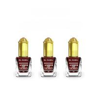 Amber Of Yemen 3x 5ML Extrait de parfum sans alcool,Parfum français NABIL pour HOMME et FEMME,Parfum Oriental avec Bergamote et Ambre