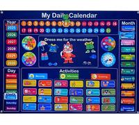 Amber One Semainier Enfant XXL - Calendrier éducatif - Apprentissage de l'anglais - Emploi du Temps visuel Montessori pour Enfants - Outil d’autonomie et d’Organisation dès 3 Ans - Idéal pour Routine