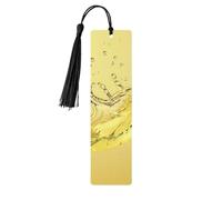 AmberRush Lot de 5 marque-pages en bois de peuplier avec pompon, impression complète double face, marque-pages mignons pour la lecture, accessoires de lecture, cadeaux