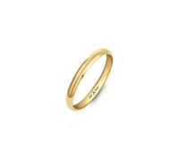 Amberta Alliance de Mariage en Or 18 Carats pour Femme | Bague en Or Blanc ou Jaune Simple de Qualité Supérieure Italienne: Bague Or Jaune 2 mm 60.2