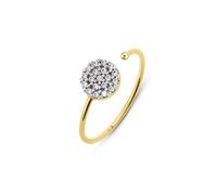 Amberta Allure Bague pour Femme Reglable en Or 9 Carats: Bague pour Femme Ouverte - Taille 48.7, 50, 51.2