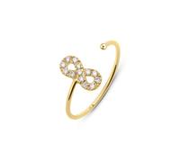 Amberta Allure Bague pour Femme Reglable en Or 9 Carats: Bague pour Femme Ouverte - Taille 53.8, 55.1, 56.3
