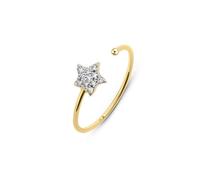 Amberta Allure Bague pour Femme Reglable en Or 9 Carats: Bague Reglable pour Femme - Taille 53.8, 55.1, 56.3