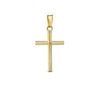 Amberta Allure Pendentif Croix Unisexe en Or Jaune 9 Carats