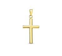 Amberta Allure Pendentif Croix Unisexe en Or Jaune 9 Carats