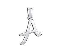 Amberta Bijoux - Pendentif en Forme de Initiale en Argent Sterling 925 - Charm Classique pour Femme à la Mode - Lettre A