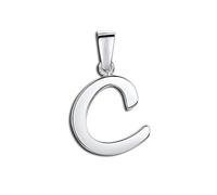 Amberta Bijoux - Pendentif en Forme de Initiale en Argent Sterling 925 - Charm Classique pour Femme à la Mode - Lettre C