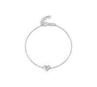 Amberta Bracelet Solitaire pour Femme en Argent Sterling 925 avec Zircon Cubique AAA: Bracelet en Argent avec Diamants et Cœur Simulés Zircon Cubique