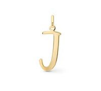 Amberta Pendentif Initiale en Or Jaune 14ct pour Femme | Pendentif Lettre en Or Massif | Pendentifs Seuls sans Chaîne: Lettre J