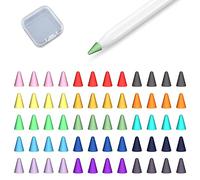 AmberVec Lot de 60 protège-embouts pour Apple Pencil 2ème et 1ère génération, compatibles avec les pointes de stylet Apple, antidérapantes, résistantes à la lumière, multicolores