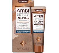 Ambi Even & Clear Advanced Fade Cream, Hydroquinone-free, Hyperpigmentation Treatment, Stubborn Dark Spot Correcteur, Results In As Little As 2-3 Weeks, Niacinamide, Licorice Root Extract, PHA, 1 Fl