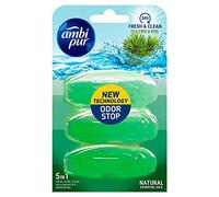 Ambi Pur 3 Fluide de WC Pierres Lot de 6 recharges 3 x 55 ml - Tea tree/Pine