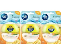 Ambi Pur Lot de 3 blocs de liquide WC avec support et recharge 55 ml Citron et mandarine