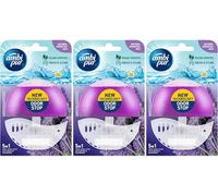 Ambi Pur Lot de 3 blocs de liquide WC avec support et recharge 55 ml Lavande et romarin