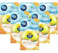 Ambi Pur Lot de 6 blocs de liquide WC avec support + recharge 55 ml - Citron et mandarine