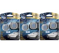 Ambi Pur Lot de 6 désodorisants à clipser pour grille d'aération de voiture avec recharge Bleu océan 2 ml