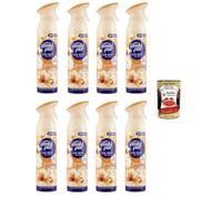 Ambi Pur Lot de 8 sprays désodorisants, parfum d'orchidée dorée, agent propulseur 100 % naturel, lutte contre les odeurs dans n'importe quelle pièce de la maison, 8 x 185 ml + Italian Gourmet Polpa